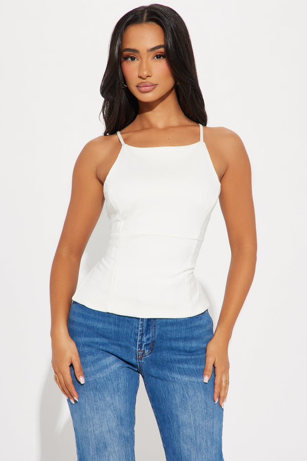 Change It Up High Neck Top - Off White