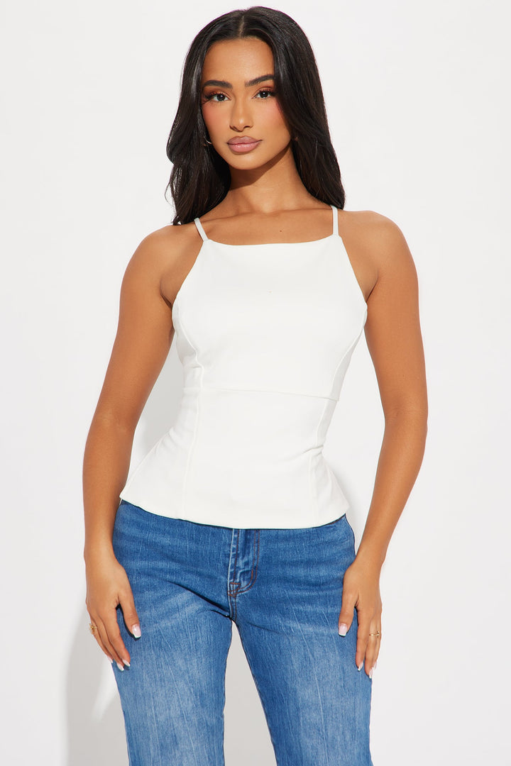 Change It Up High Neck Top - Off White