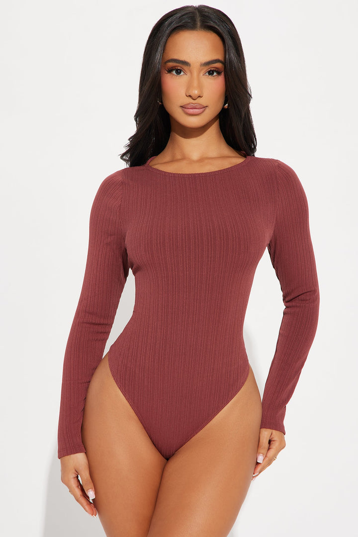 Noa Ribbed Bodysuit - Coco