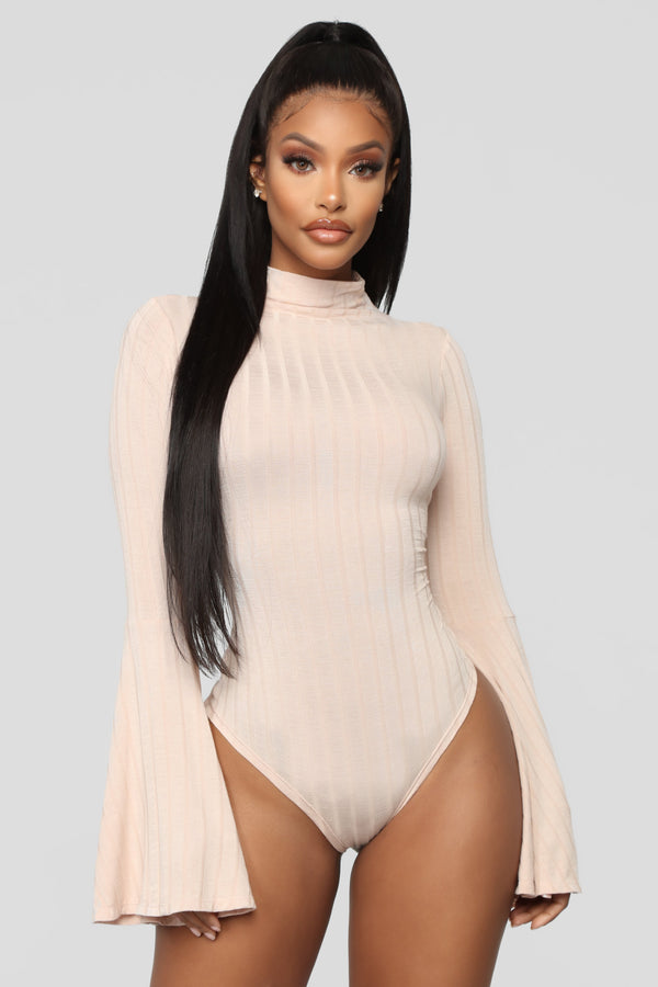 Anastasia Bell Sleeve Bodysuit - Nude