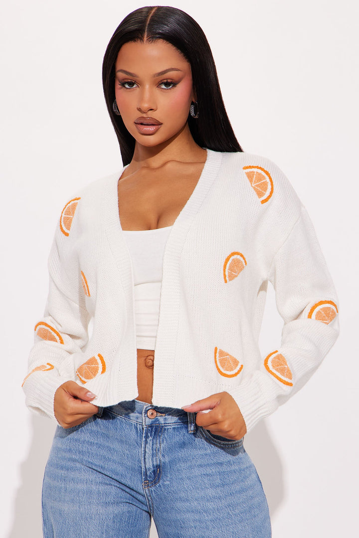 Summer Fruits Cardigan  - Orange/combo