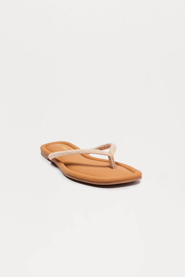 Summers In Maui Flip Flops - Beige