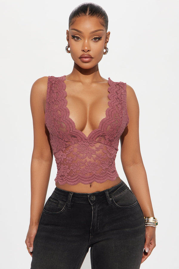 Valentina Lace Top - Rose