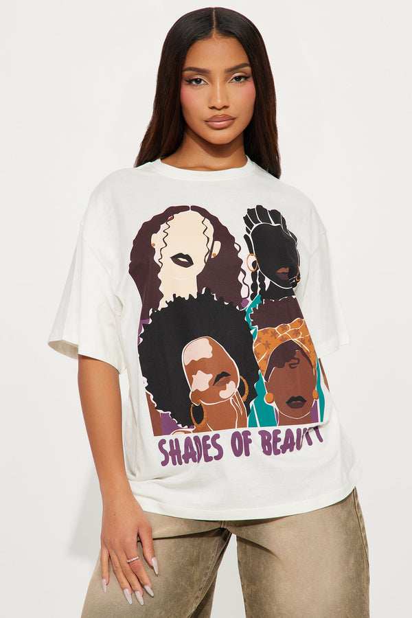 Shades Of Beauty Graphic Tee - Ivory