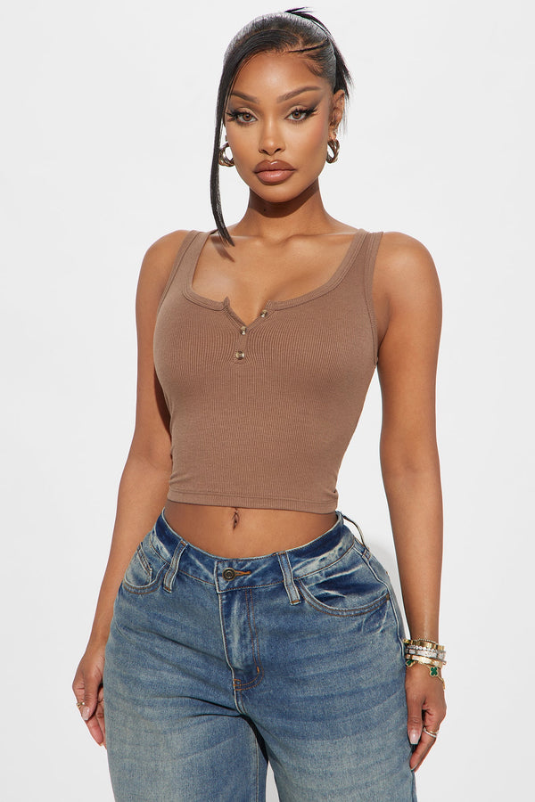 Georgia Tank Top - Brown