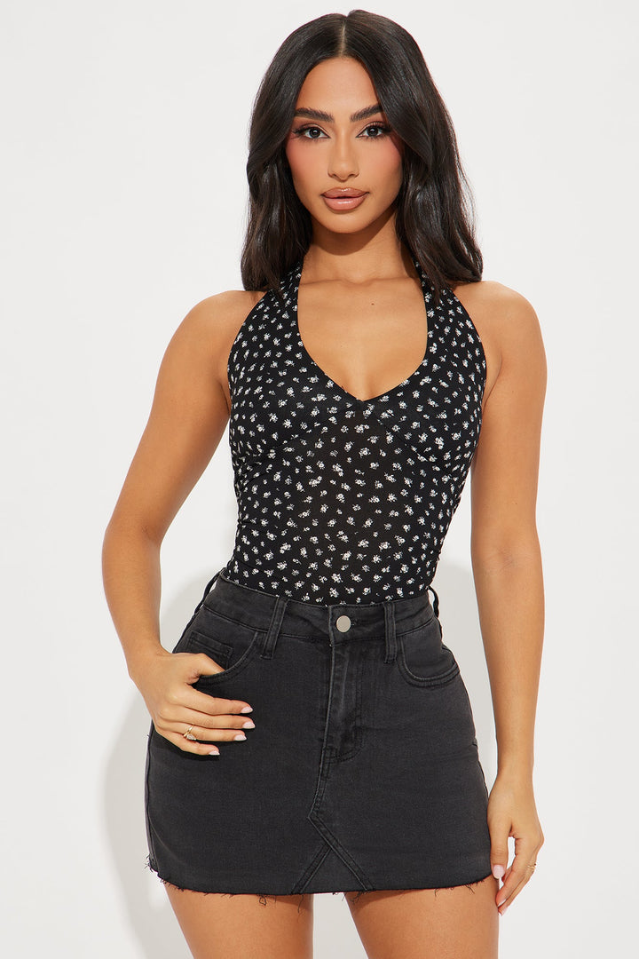 Delilah Halter Top - Black/combo