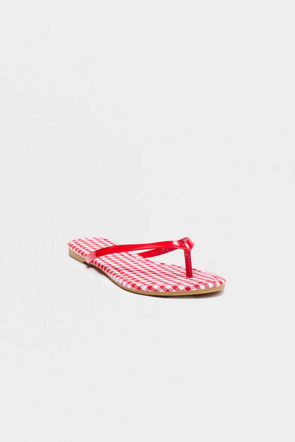 Malibu Picnic Flip Flops - Red/combo