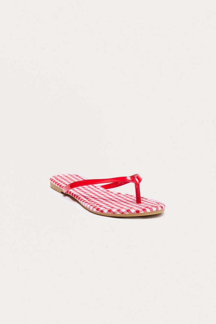 Malibu Picnic Flip Flops - Red/combo
