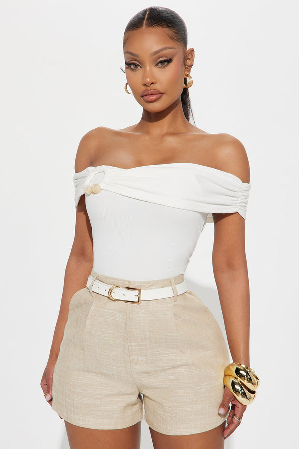 Brighter Days Off Shoulder Top - Off White