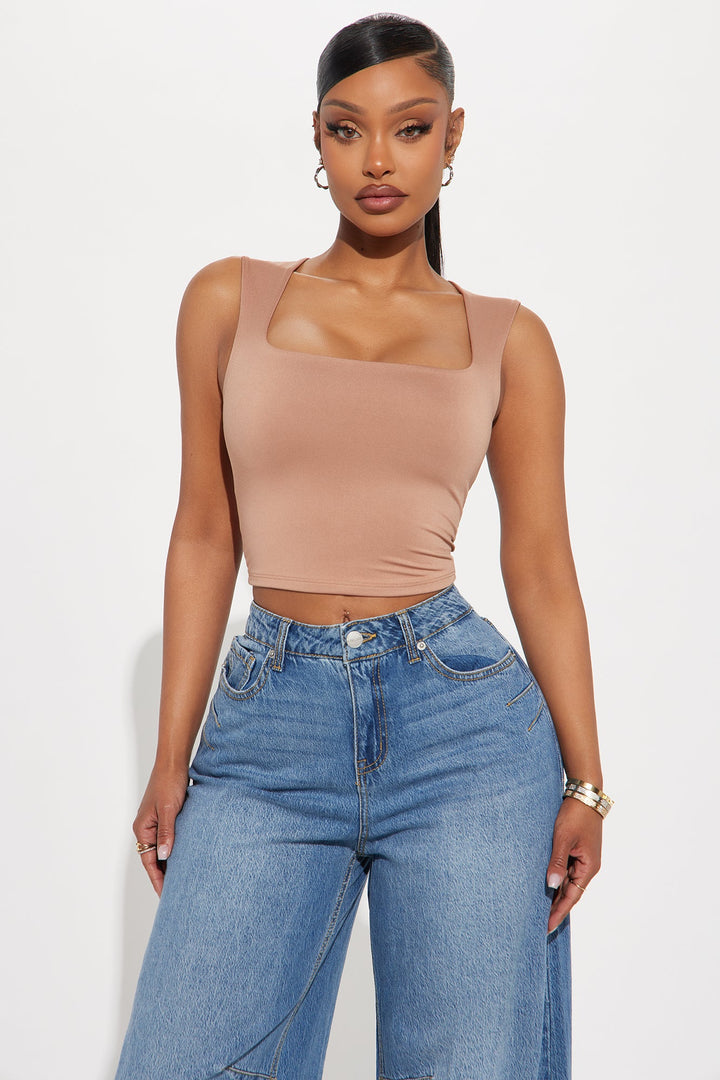 Christine Sleeveless Top - Taupe