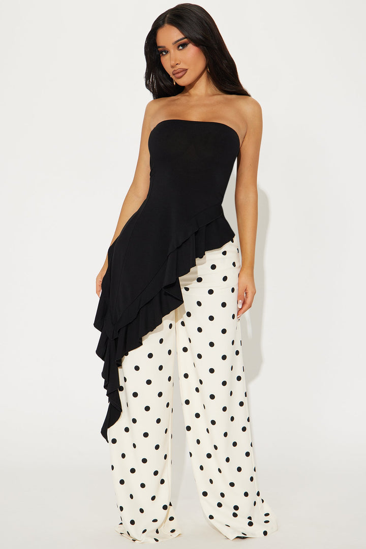 Call The Girls Asymmetrical Top - Black