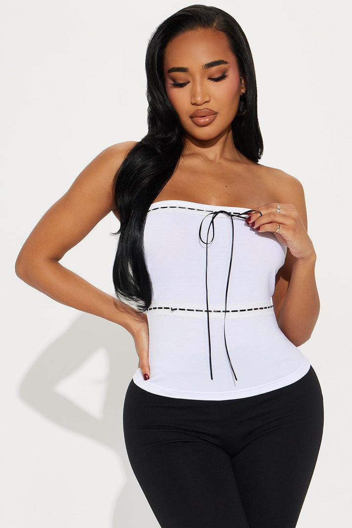 Bella Tube Top - White/Black