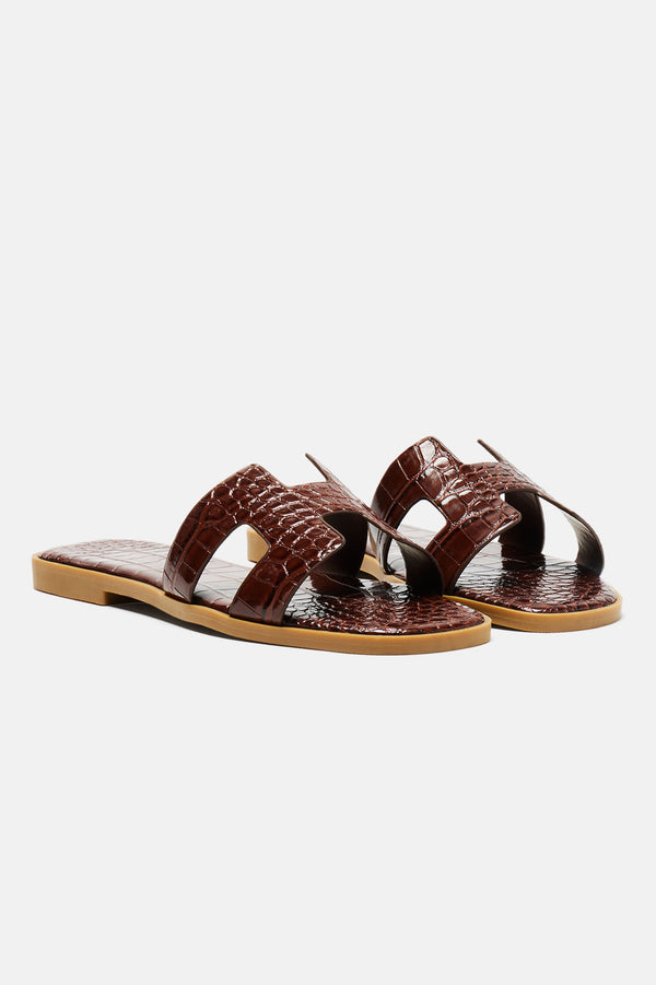 Slice Of Paradise Flat Sandals - Chocolate