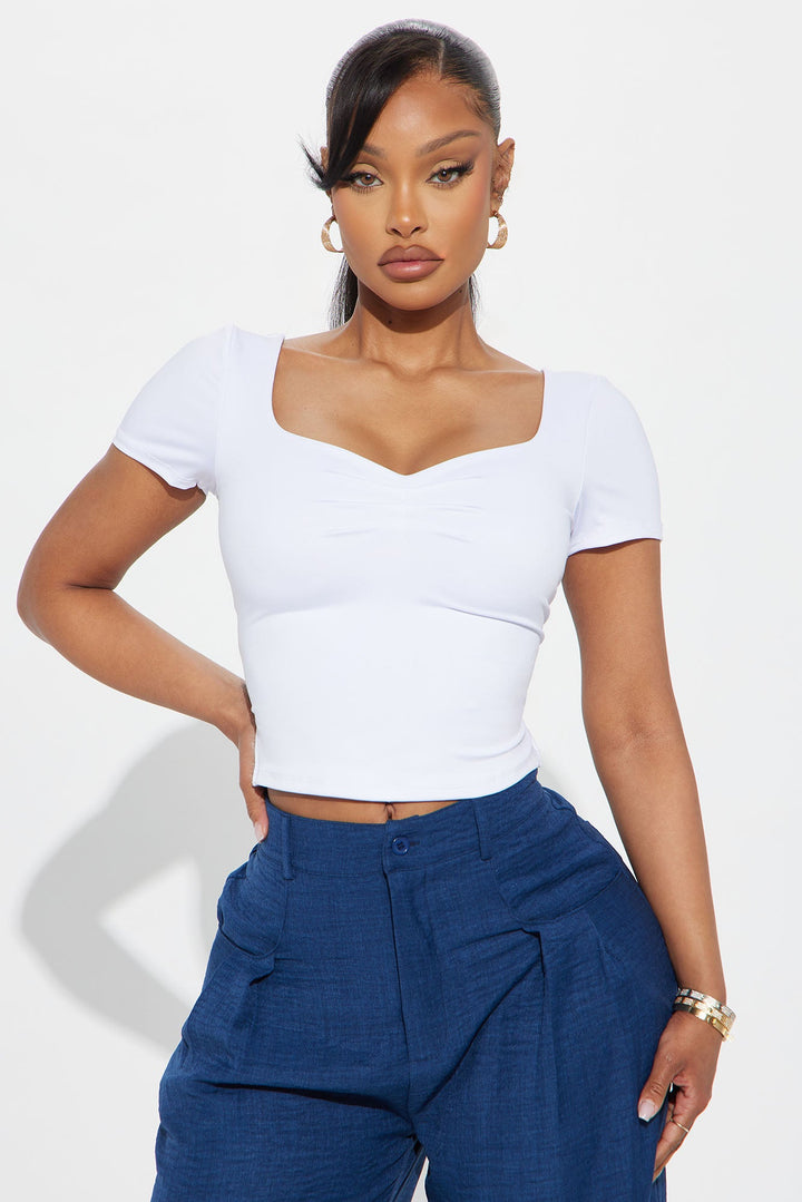 Roxy Double Lined Top - White