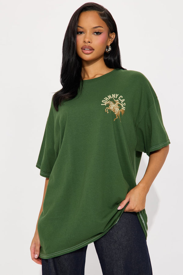 Johnny Cash Nashville Washed Tee - Green
