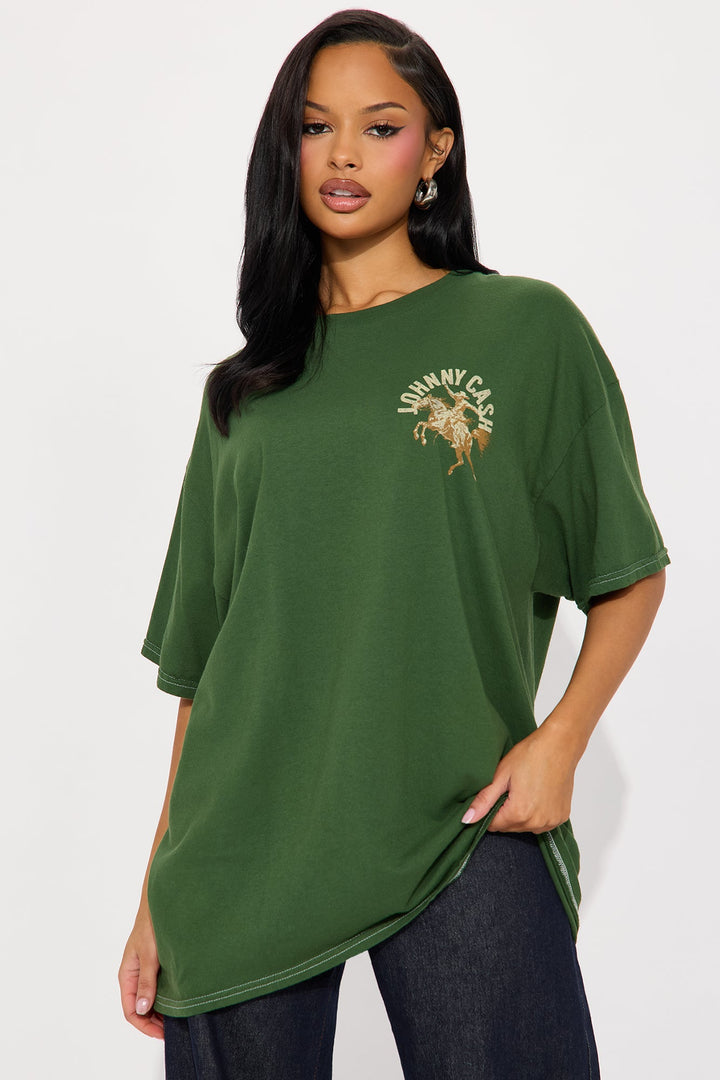 Johnny Cash Nashville Washed Tee - Green