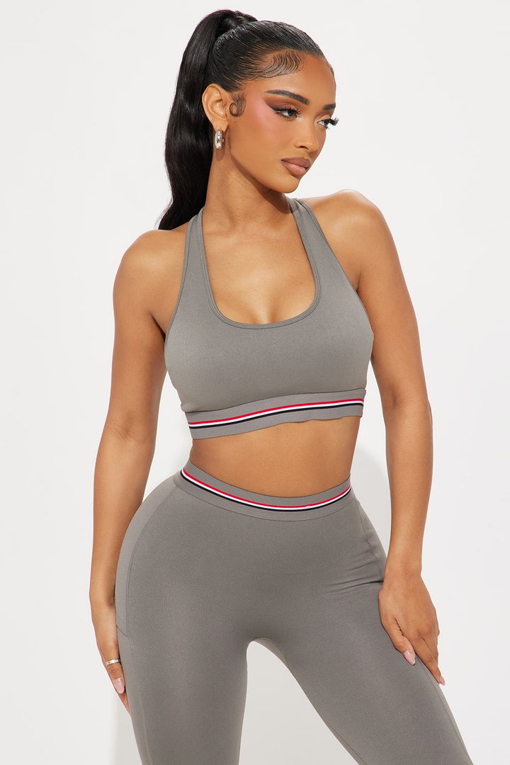 Power Up Flex Seamless Sports Bra - Charcoal