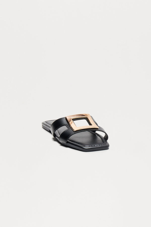 Echo Hardware Slip On Sandals - Black
