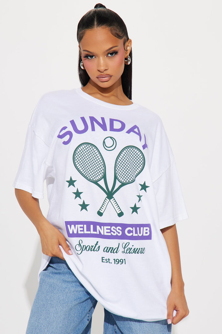 Sunday Wellness Club Tee - White