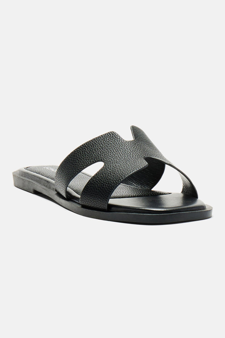 Cutting Ties Flat Sandals - Black