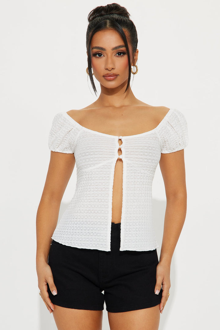 Bella Flyaway Top - White