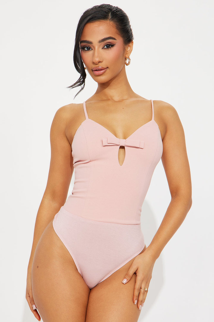 Bella Bow Bodysuit - Pink