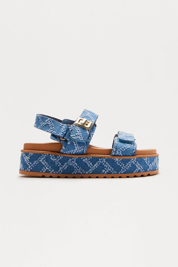 Cash Denim Sandals - Denim
