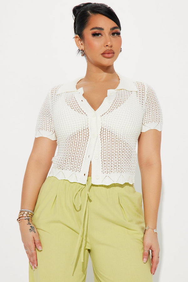 Jazzy Sweater Shirt - Ivory