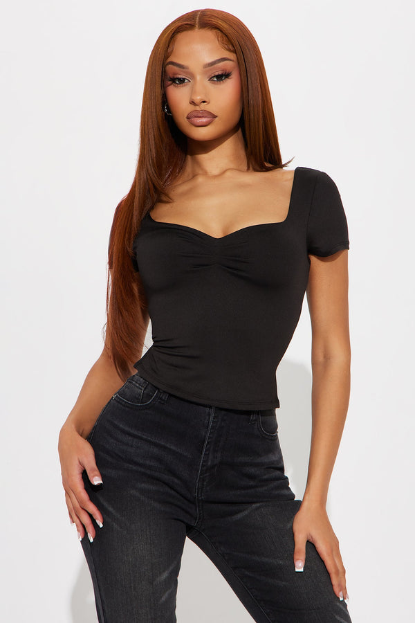 Roxy Double Lined Top - Black