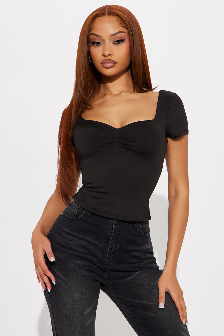 Roxy Double Lined Top - Black