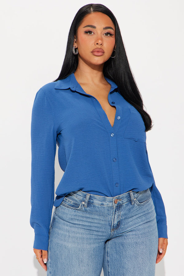 All You Need Button Up Shirt - Blue