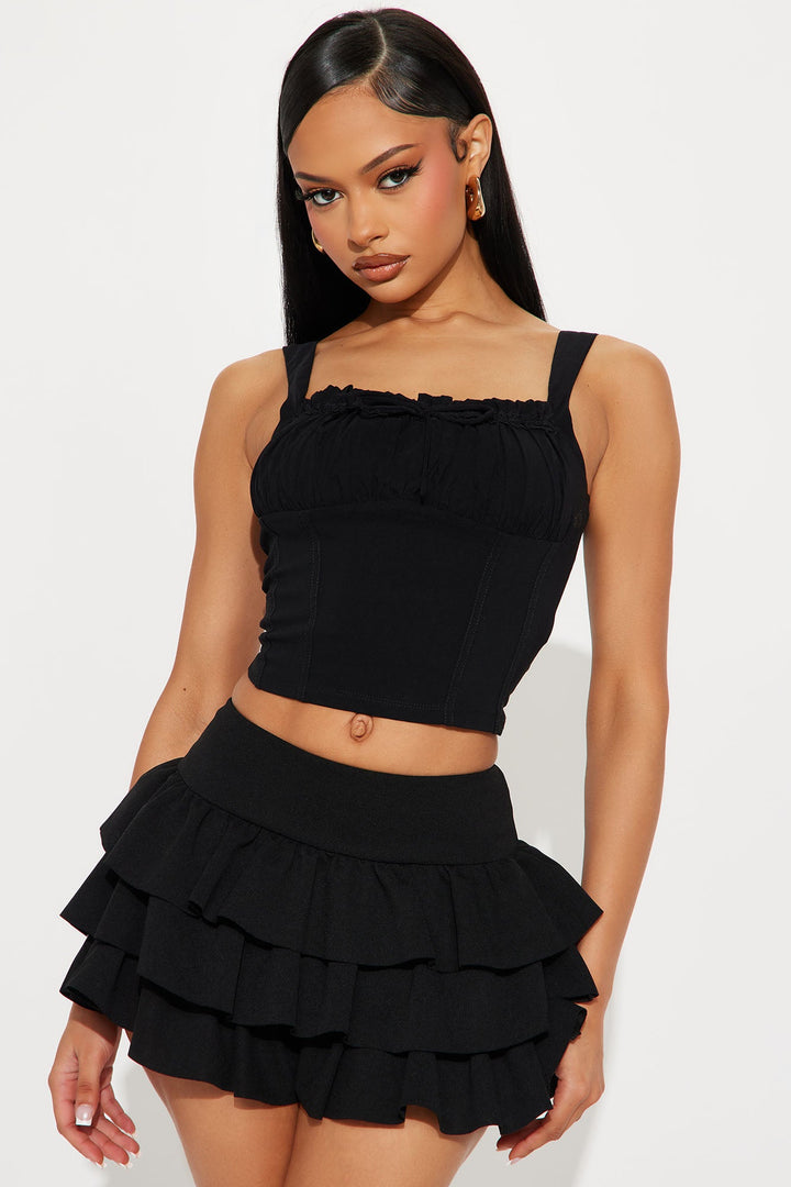 Radiant Sunset Top - Black