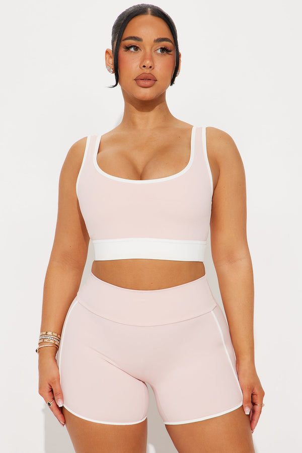 Calm And Collected Sports Bra - Blush