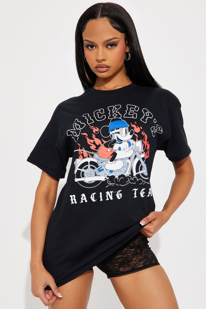 Mickey's Moto Racing Team Oversized Tee - Black