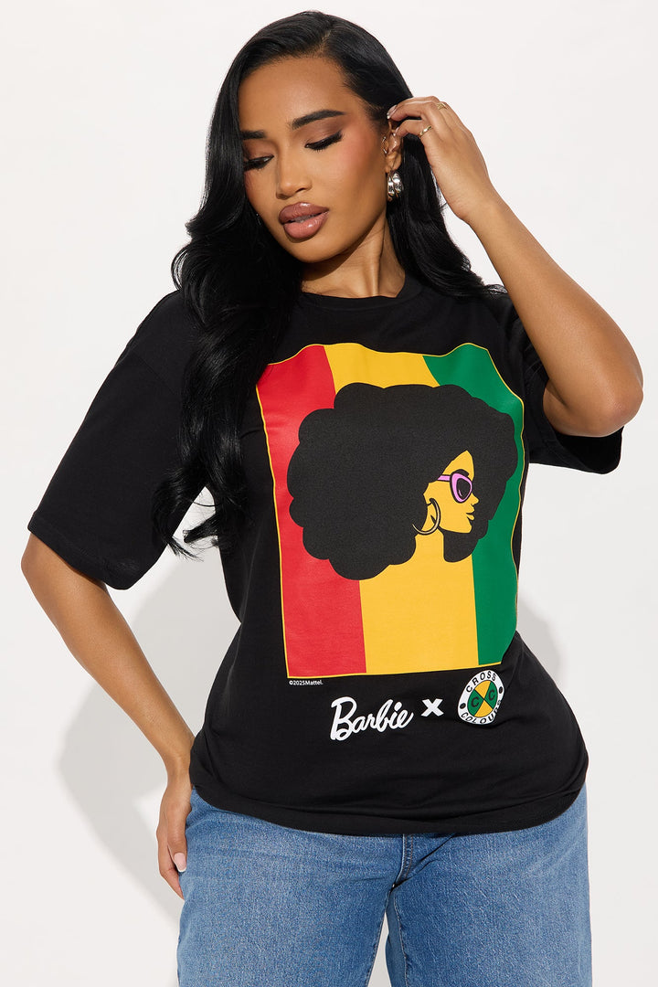 Cross Colours X Barbie Oversized Tee - Black
