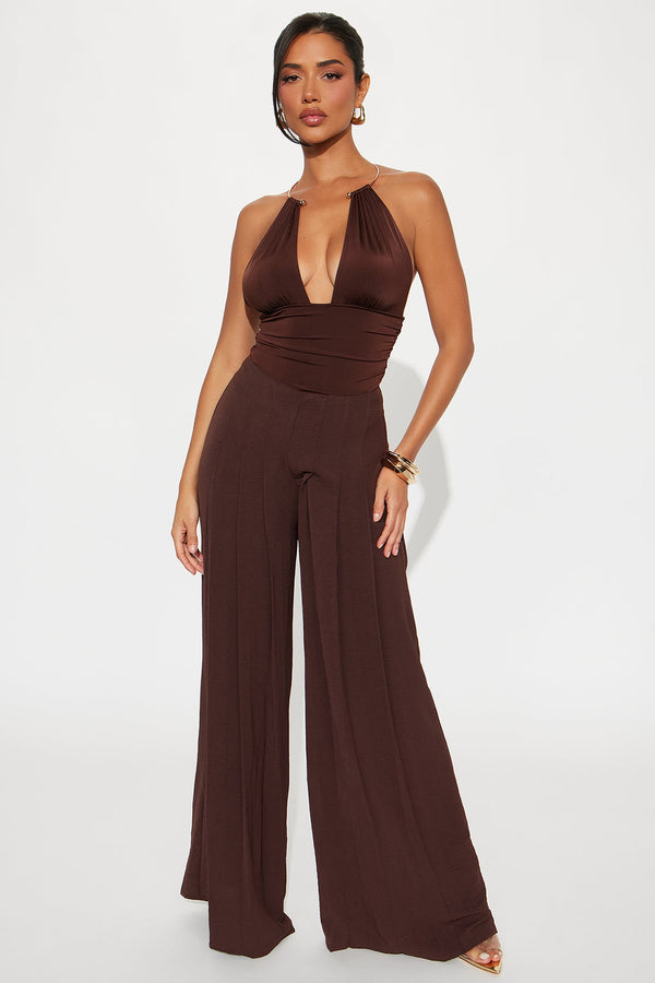 Josefina Hardware Ruched Bodysuit - Chocolate