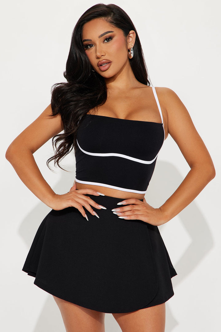 Sofia Contrast Top - Black/White