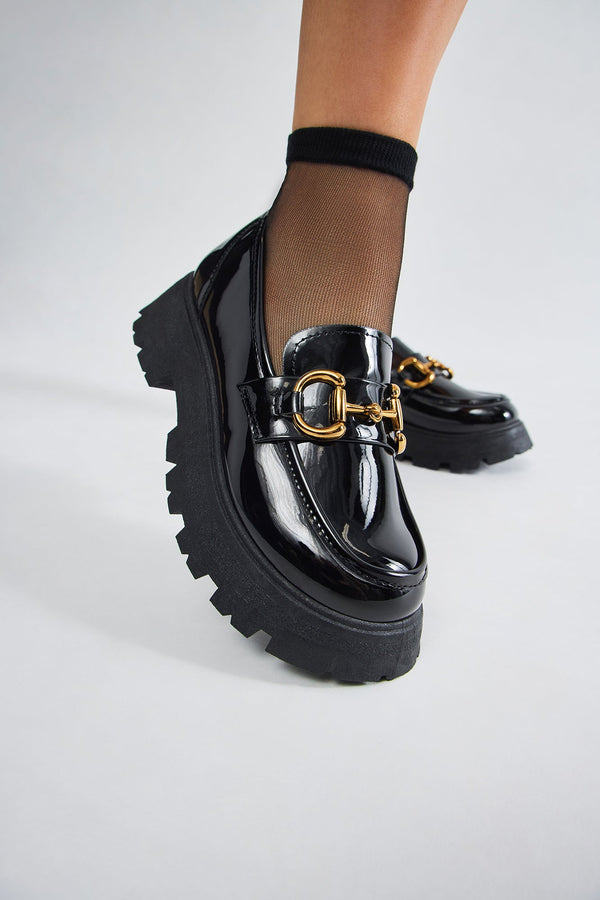 Kylie Platform Loafers - Black