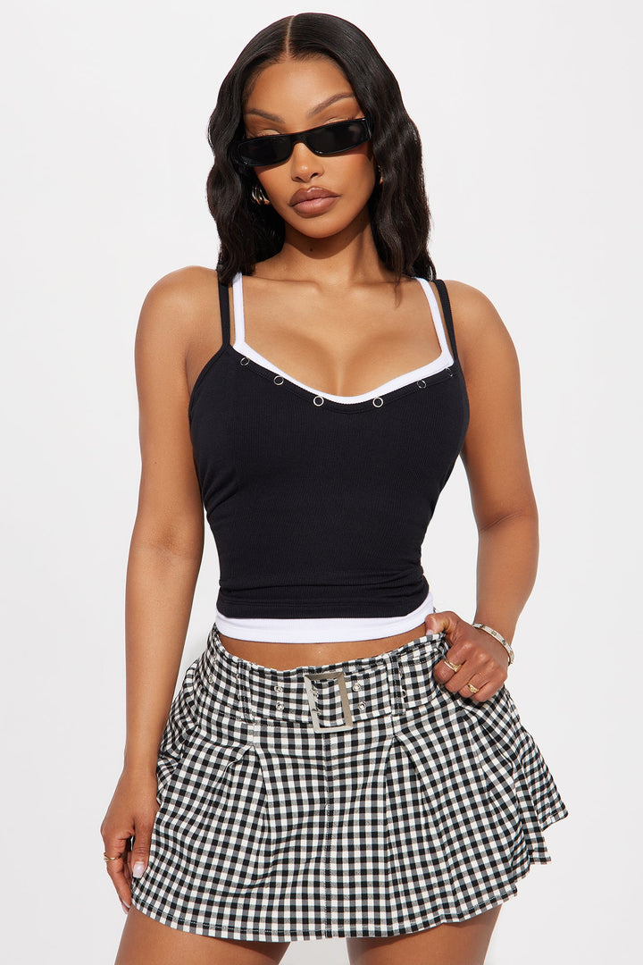 Cherie Layered Cami - Black/combo