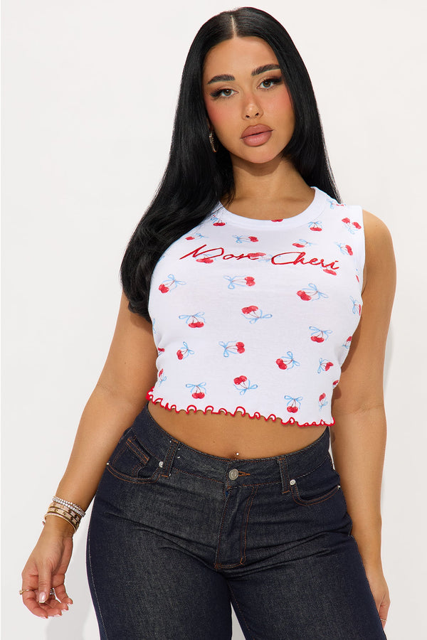 Mon Cheri Tank Top - White/combo
