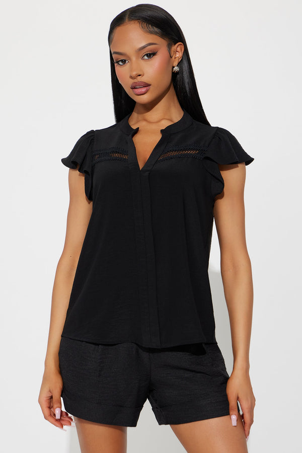 Nisha Blouse Top - Black