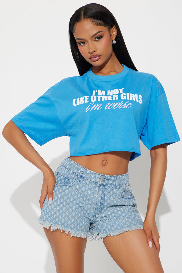Not Like Other Girls Tee - Blue