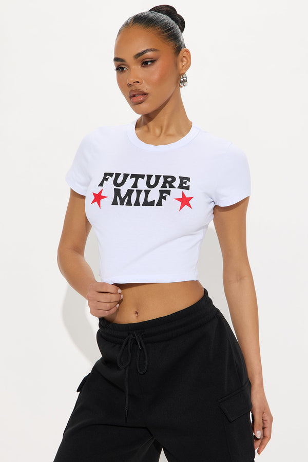 Future MILF Baby Tee - White