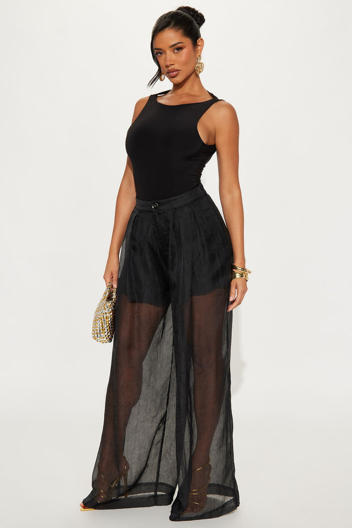 Zienna High Neck Backless Bodysuit - Black