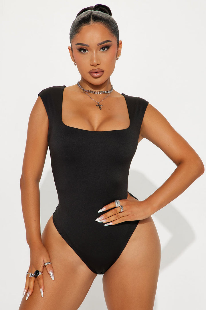Camilla Square Neck Bodysuit - Black