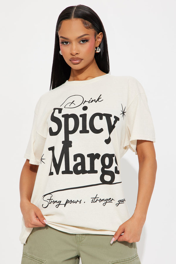 Spicy Margs Szn Oversized Tee - Natural