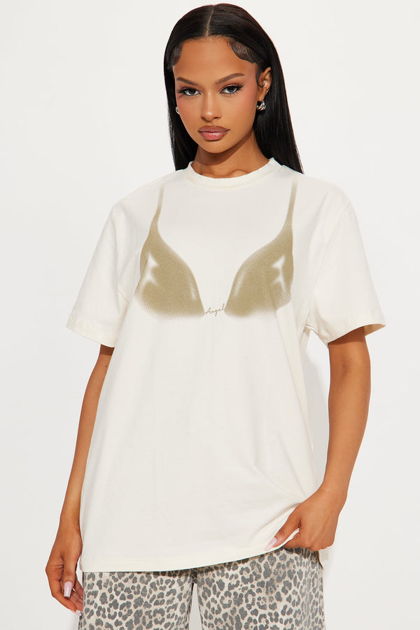 Angel Baddie Oversized Tee - Taupe