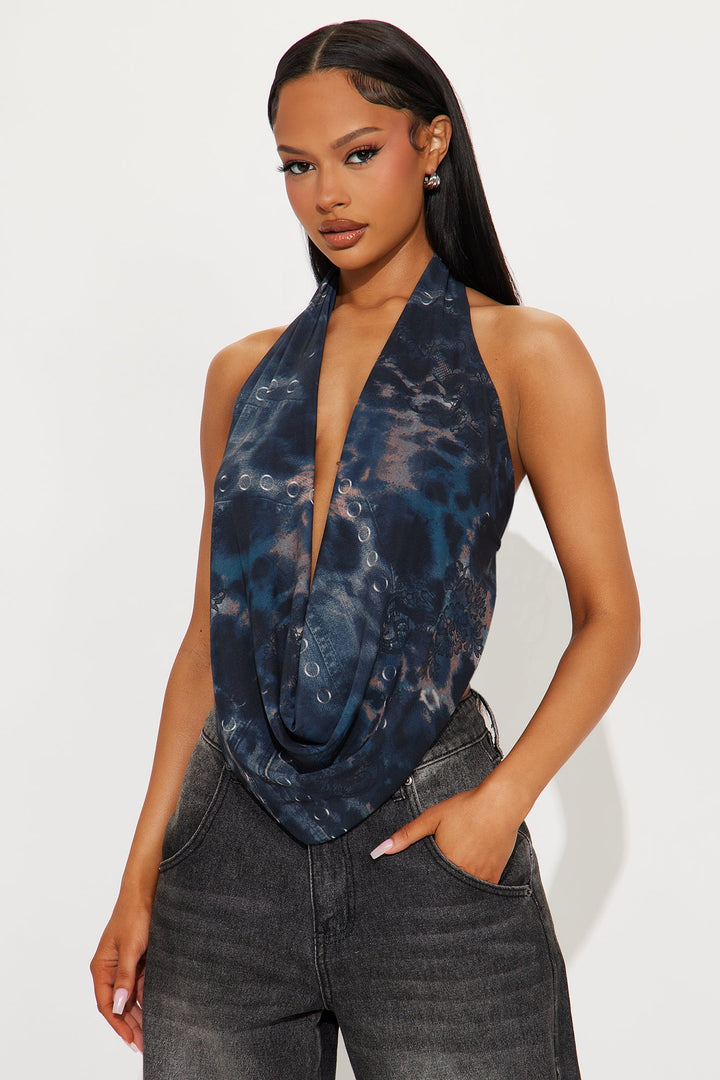 Stunner Edition Leopard Mesh Halter Top - Leopard