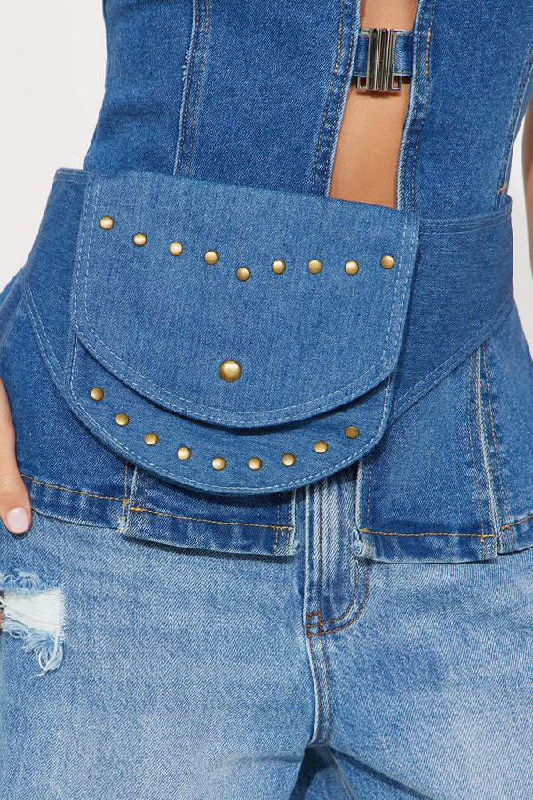 Backstage Access Utility Belt  - Medium Wash
