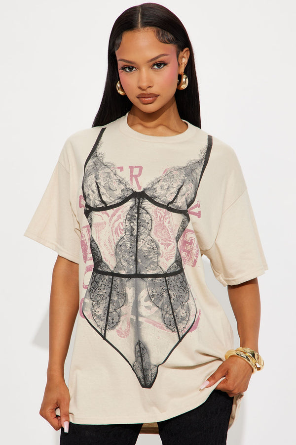 Your Bad Habit Oversized Tee - Tan